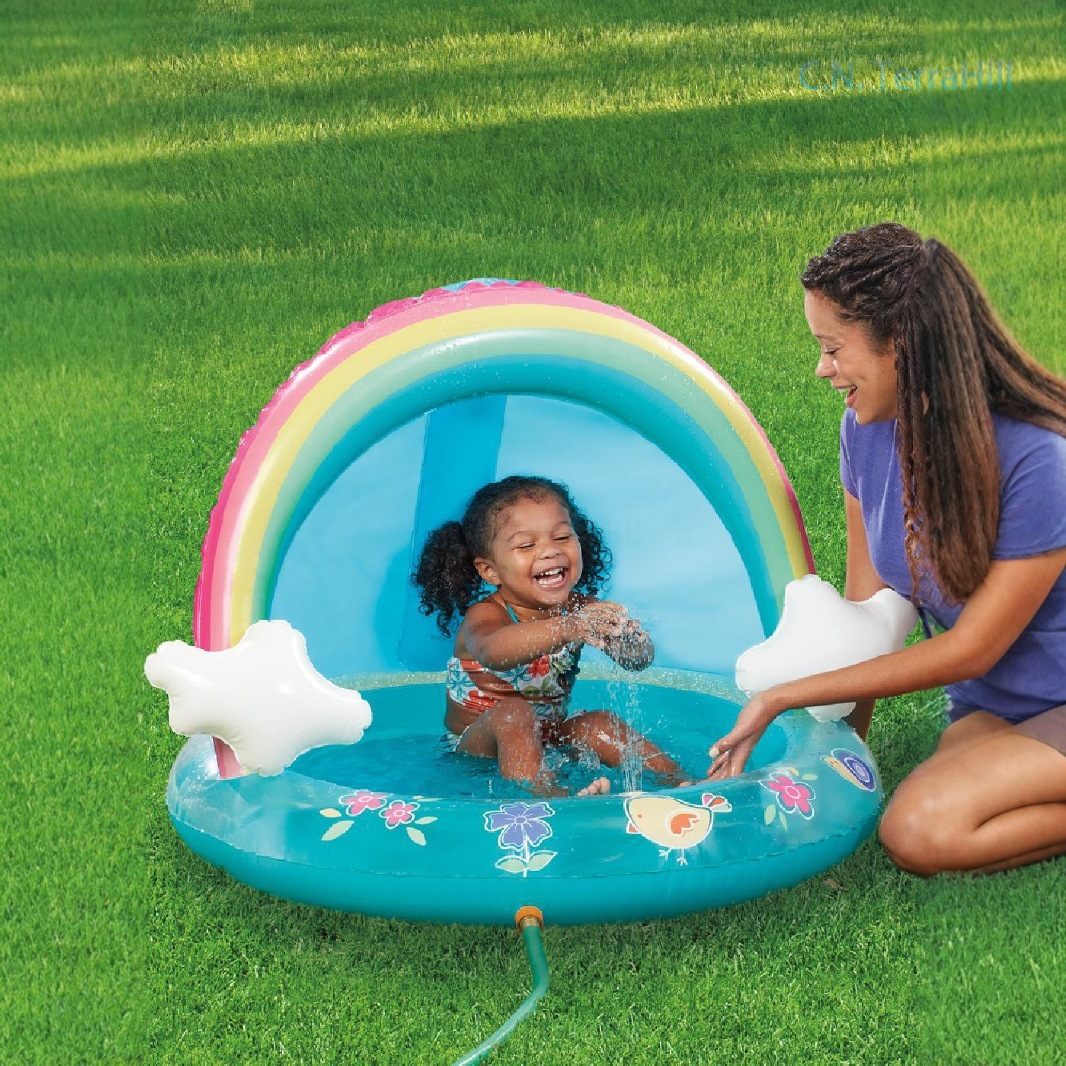 Kids Outdoor Water Play Table - Надувной бассейн для детей с радужным