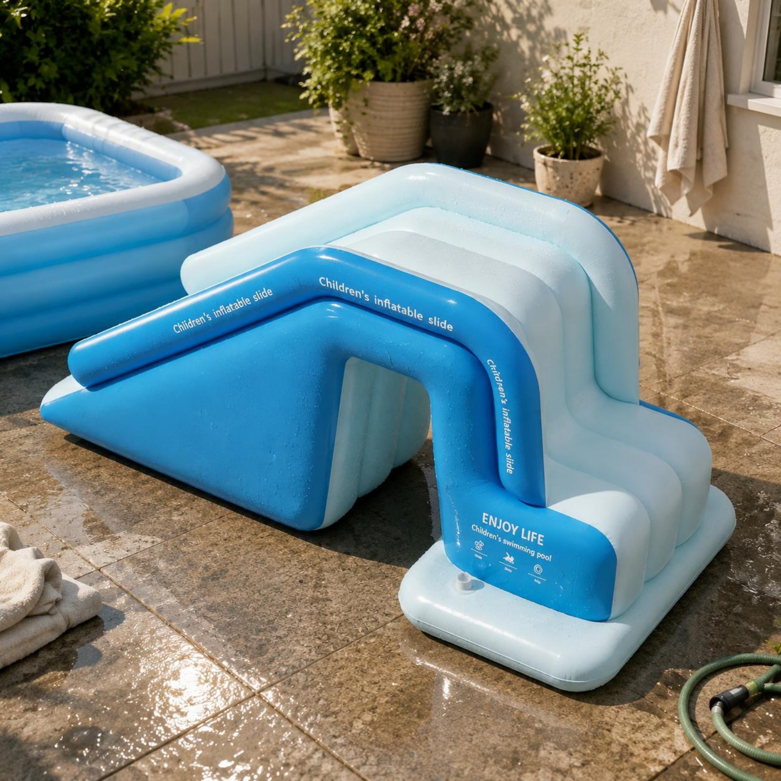 Kids Outdoor Water Toys - Надувная горка для бассейна, складной надувной