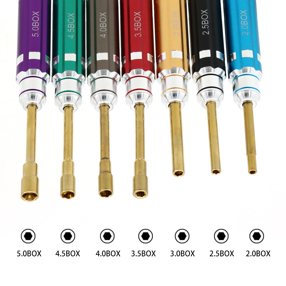Tamiya Model Paint Set - 7 шт., шестигранная отвертка с короткой