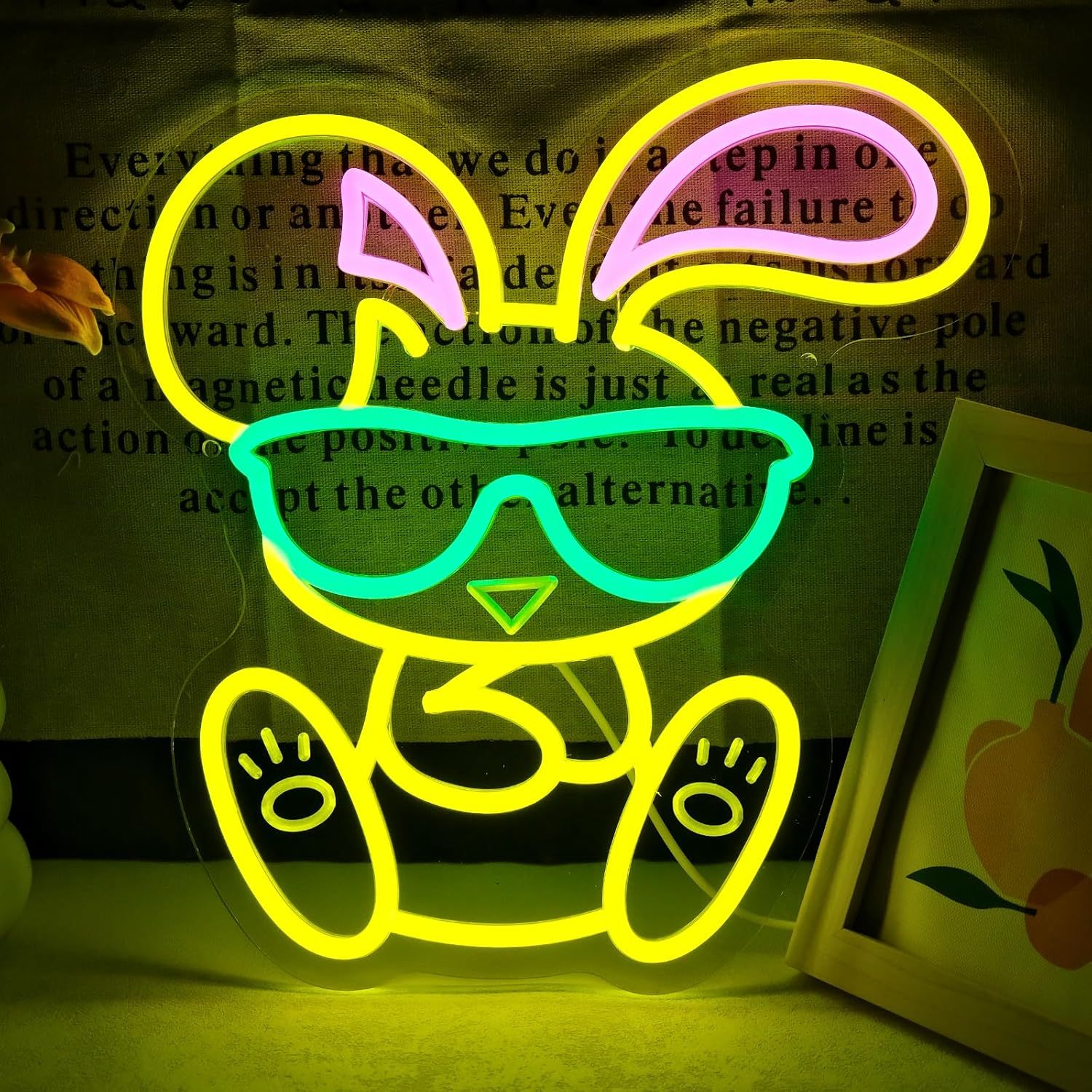 Kids Outdoor Easter Gifts - Крутая неоновая вывеска с кроликом в