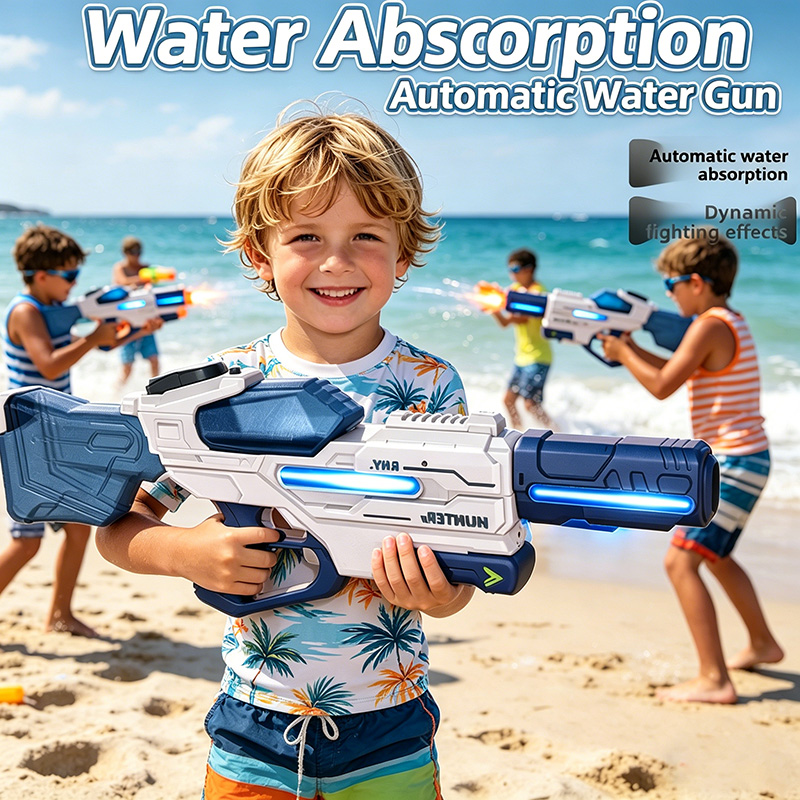 Water Gun Soaker - Электрический водяной пистолет с подсветкой, полностью