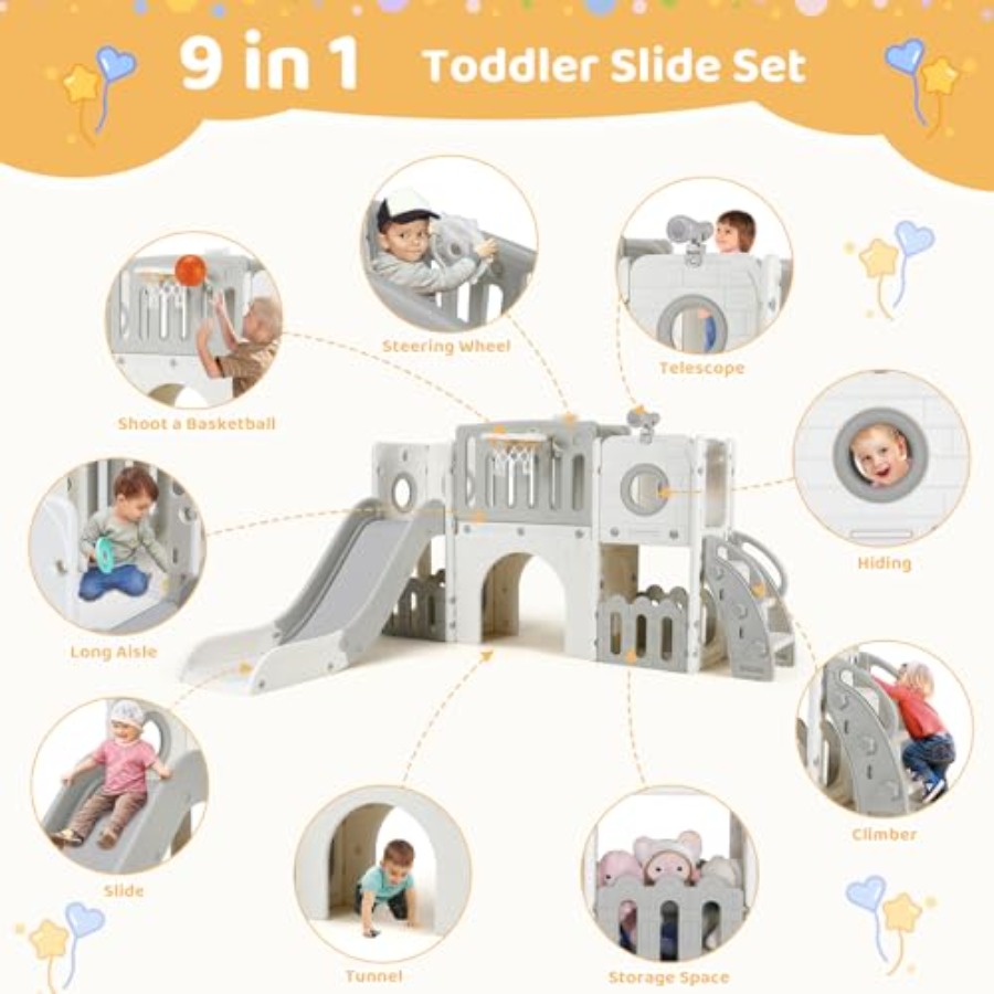 Игровой комплекс 9 в 1 для мал – обзор и цена Kids Outdoor Playground