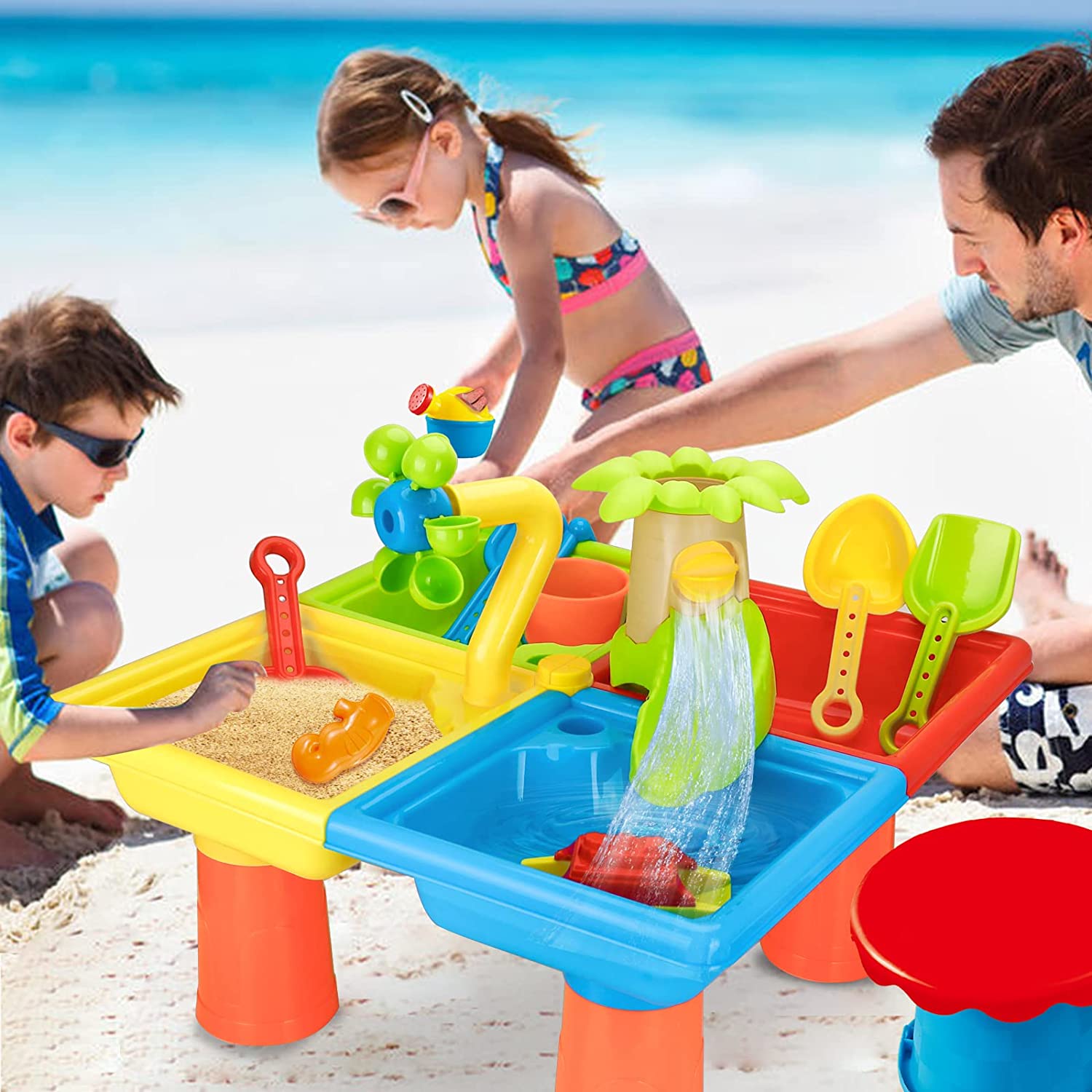 Пляжный стол, песок, игрушки д – обзор и цена Kids Outdoor Water Play Table