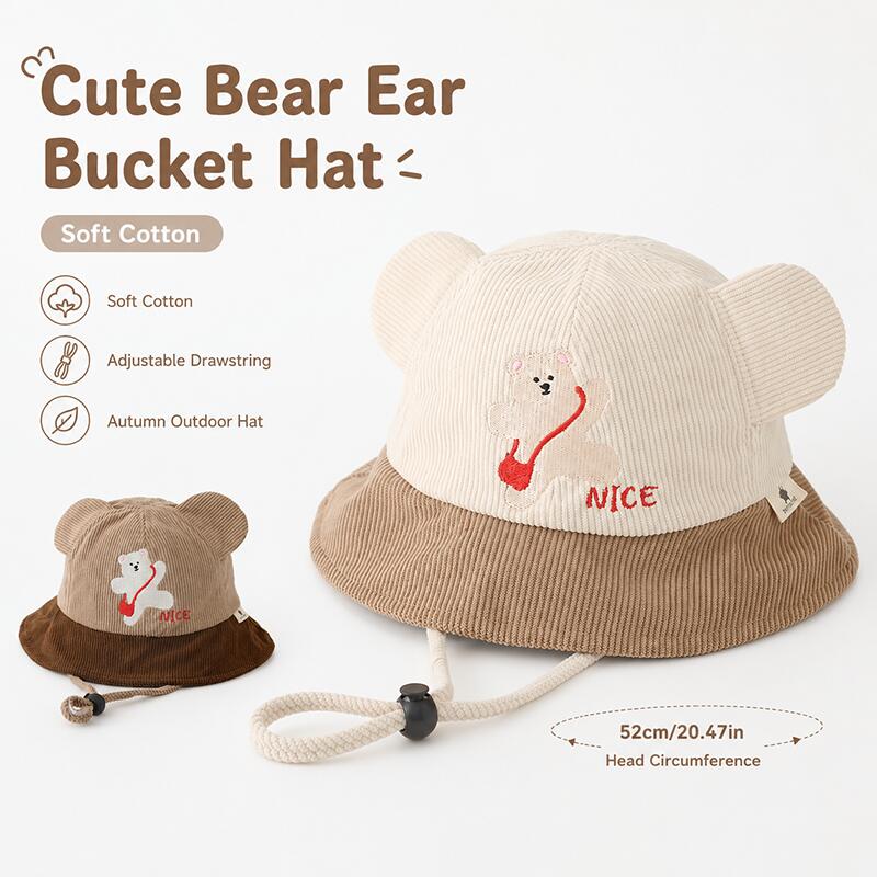 Детская панама с ушками медвед – обзор и цена Kids Outdoor Hat