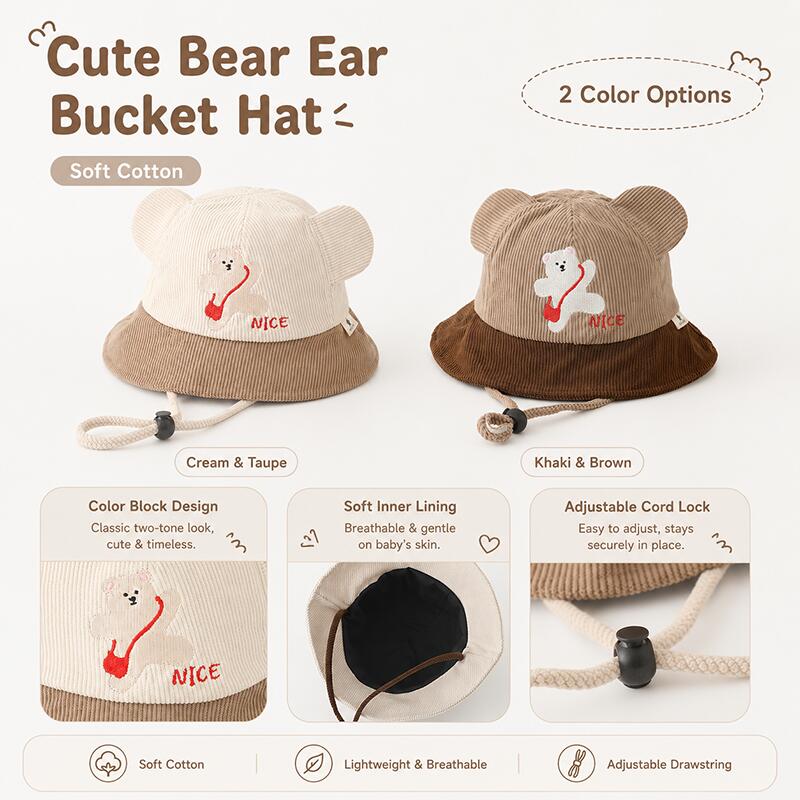 Детская панама с ушками медвед – обзор и цена Kids Outdoor Hat