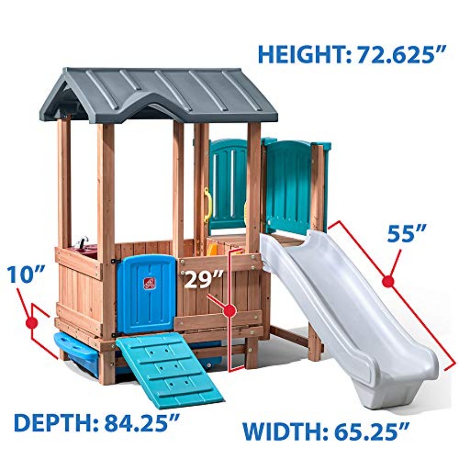 Игровой домик и горка Woodland – обзор и цена Kids Outdoor Playground