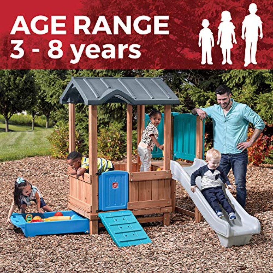 Игровой домик и горка Woodland – обзор и цена Kids Outdoor Playground