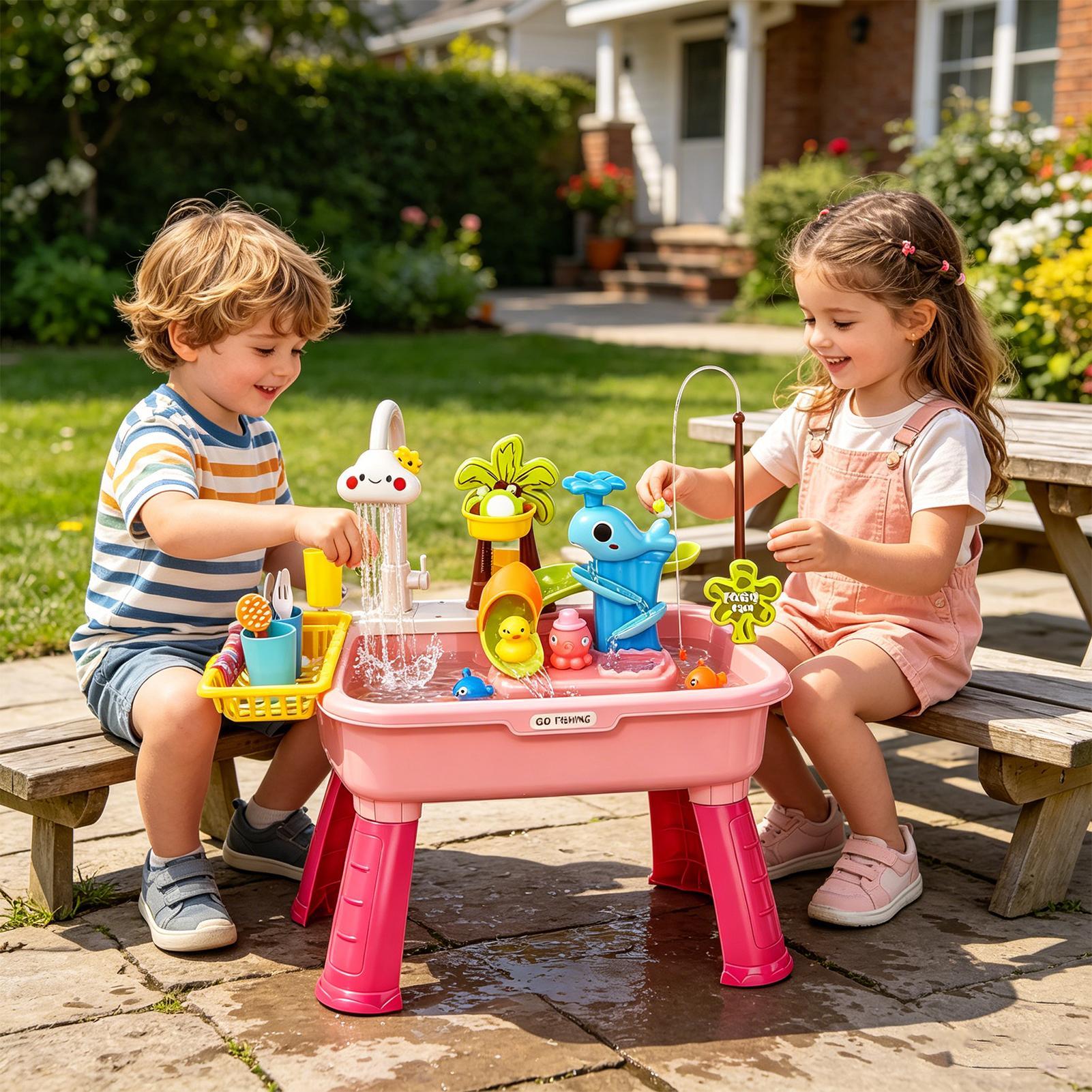 Детская электрическая игровая  – обзор и цена Kids Outdoor Water Play Table