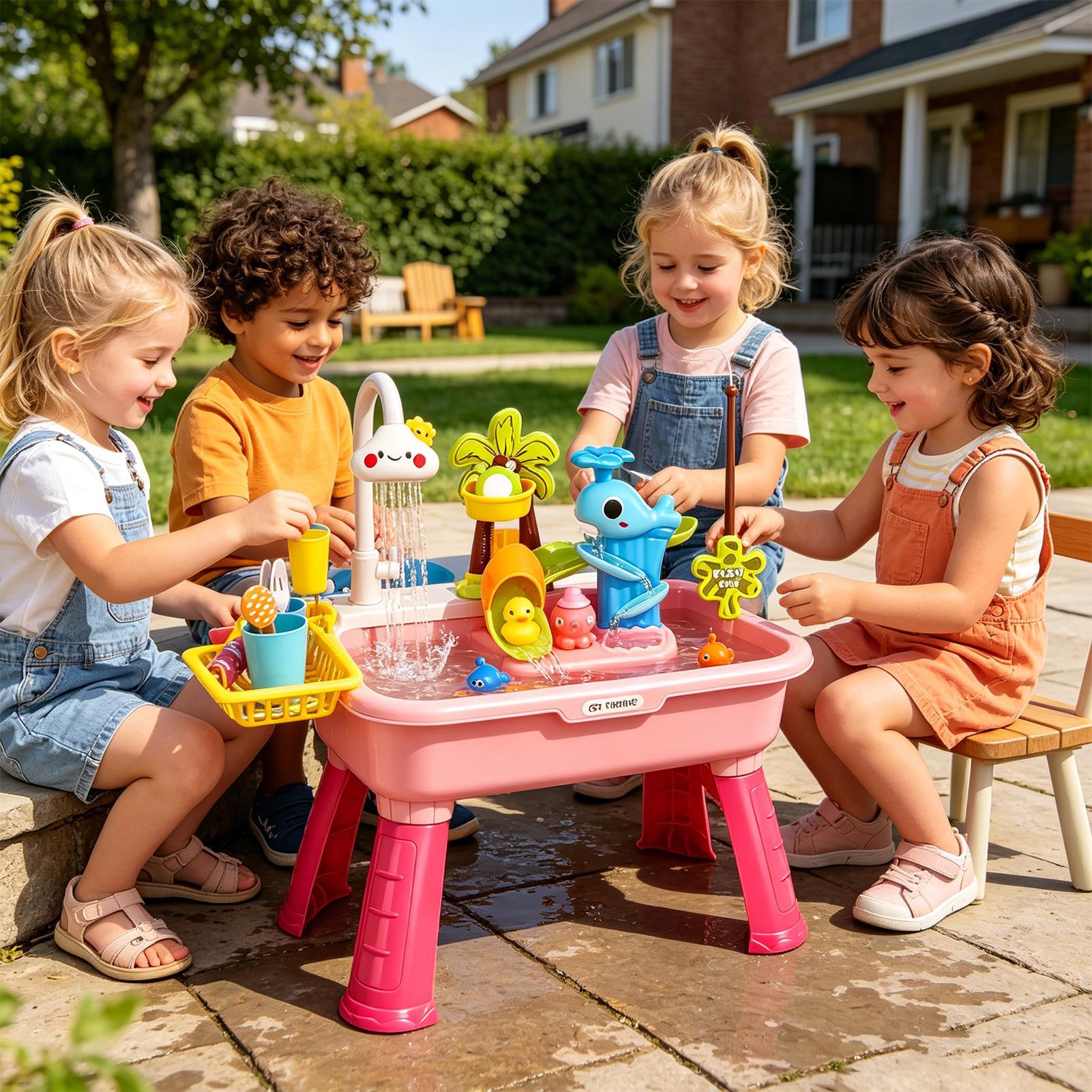 Детская электрическая игровая  – обзор и цена Kids Outdoor Water Play Table