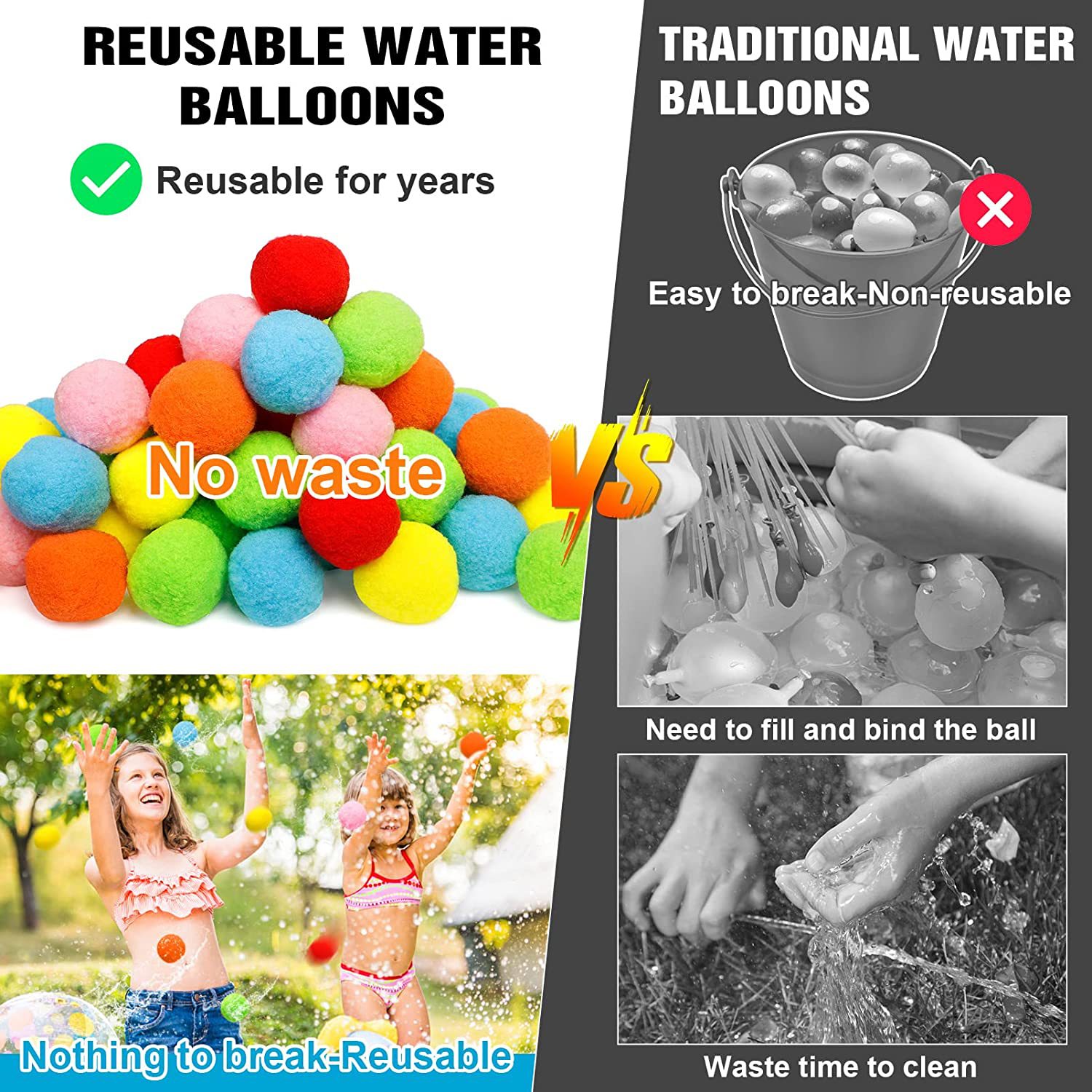 12/30/60 шт. многоразовые возд – обзор и цена Kids Outdoor Water Toys
